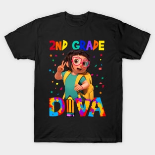 2nd Grade Diva Back To School T-Shirt